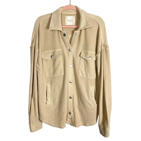 Altar'd State Tan Ribbed Shacket- Size S (see notes)