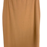 Boohoo Camel with Back Slit and Elastic Waist Skirt- Size 6 (see notes)