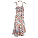 Grace Karin White Orange Floral Print Dress NWT - Size S