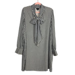 Who What Wear Black/White Houndstooth Neck Tie Dress- Size XXL