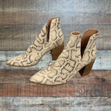 Steve Madden Kaylah Snakeskin Booties- Size 8.5