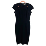 Victoria Beckham Spring Summer 2015 Black Front Cutout Zipper Back Dress- Size 8 (see notes)