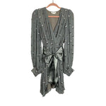 Lovers & Friends Grey and Silver Beaded and Sequin Dress - Size S (sold out online)