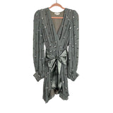 Lovers & Friends Grey and Silver Beaded and Sequin Dress - Size S (sold out online)