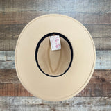 Pink Lily For Next Time Ivory Wide Brim Hat NWT