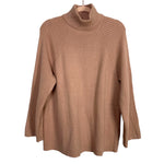 Anrabess Light Brown Ribbed Turtleneck Tunic Sweater NWT- Size S