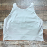 Lululemon White Built in Shelf Bra Cropped Tank- Size 12