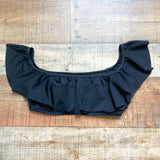 Victoria Secret Black Ruffle Bikini Top- Size S