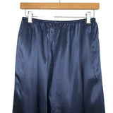 J Crew Navy Silky Drawstring Wide Leg Pants- Size XS