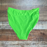 Aerie Cheeky Green Side Lace Swim Bottoms - Size M