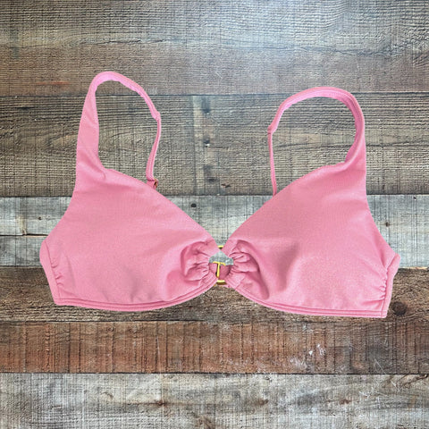 Abercrombie & Fitch Pink Metallic Gold Padded Bikini Top NWT- Size S (we have matching bottoms)