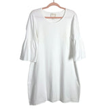 Sail to Sable White Bell Sleeve Knit Dress- Size XL (see notes)
