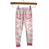 Posh Pickle Company White/Pink Rabbit Garden Two Piece Pajama Set- Size 4T