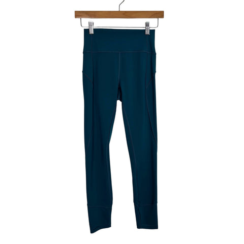 Lululemon Dark Teal Leggings - Size 4 (Inseam 24")