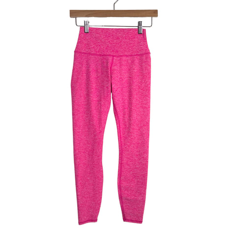 Alo Heathered Pink High Waisted Leggings- Size XS (Inseam 23”)