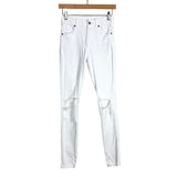 Dr Denim White Ripped Knees Lexy Jeans- Size M (Inseam 31”, sold out online)