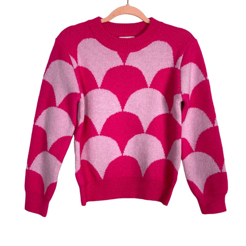 &Merci Light/Hot Pink Printed Sweater NWT- Size S (sold out online)