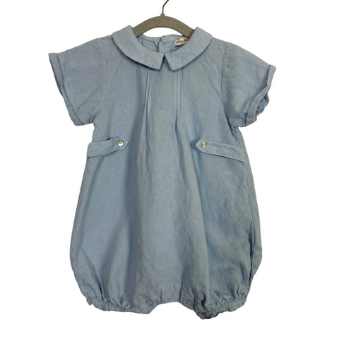 Bebe Organic Chambray Romper- Size 12M