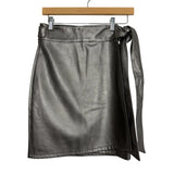 Never Fully Dressed Gunmetal Vegan Leather Mini Jaspre Skirt NWT- Size 2 (see notes, sold out online)