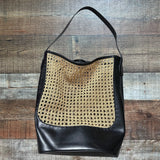 J Crew Paper with Black Cow Leather Trim Bucket Bag NWT (sold out online)