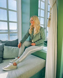 Candace Cameron Bure Olive Faux Suede Moto Jacket - Size XXXSP (See Notes, sold out online)