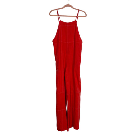 Very J Burnt Orange Wide Leg Jumpsuit NWT- Size S