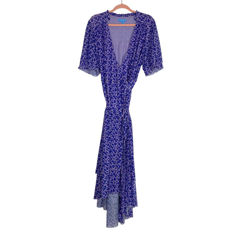 Draper James Purple Printed Wrap Dress- Size 1X