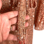 Pink Desert Rose Gold Sequin Wrap Dress- Size XL (sold out online)