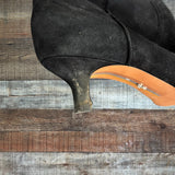 Sam Edelman Black Suede Leather Booties- Size 11 (see notes)