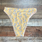 Yellow The Label Knox Lace Trim Swim Bottoms NWOT - Size M (We Have Matching Top - Sold Out Online!)