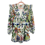 Farm Rio Floral Print Deep V Belted Romper- Size M (sold out online)