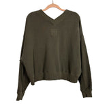 Aerie Brown V-Neck Sweatshirt NWT- Size S