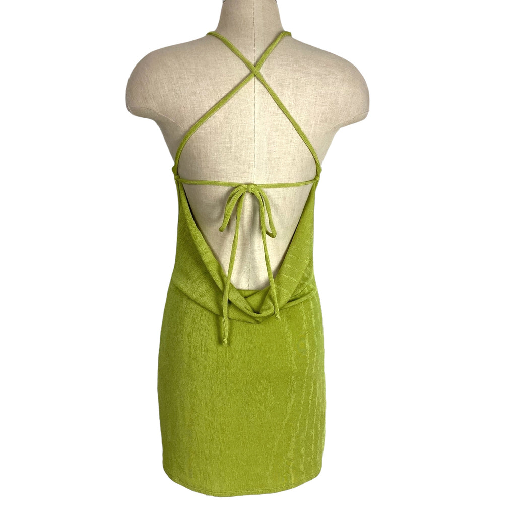 Michael Costello x Revolve Chartreuse with Low Draped Back and Back La The Saved Collection Michael Costello x Revolve Chartreuse with Low Draped Back and Back La The Saved Collection