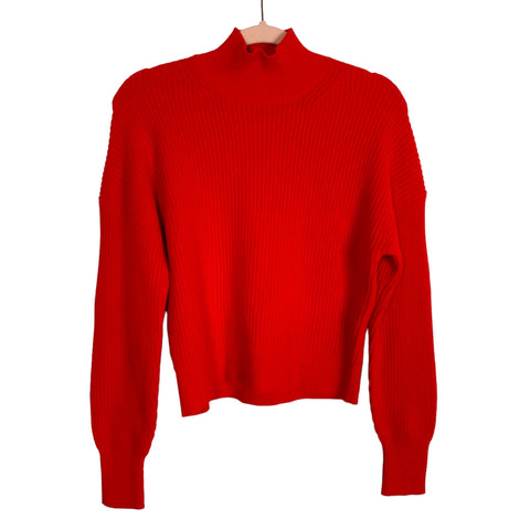 J Crew Red Mock Neck Sweater NWT- Size XS