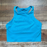 Lululemon Turquoise Built in Shelf Bra Cropped Tank- Size 12
