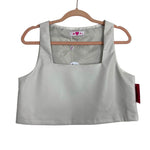 Buddy Love Off White Faux Leather Top NWT - Size XS
