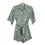 Petal + Pup Sage Belted Romper - Size XS