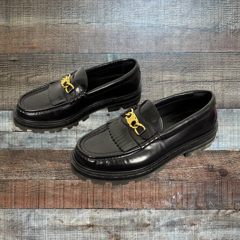 Celine Black Leather Loafers- Size 36