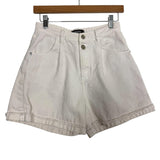 MISSGUIDED White Jean Shorts- Size 2 (see notes)