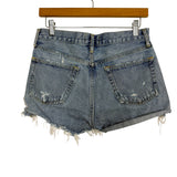 AGOLDE Parker Light Wash Distressed Raw Hem Denim Shorts- Size 26
