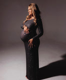Meshki Marcia Diamante Long Sleeve Rhinestone Maxi Dress NWT- Size L (sold out online)