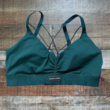 Savage X Fenty Green Front Cinched Back Cutout Sports Bra- Size XL