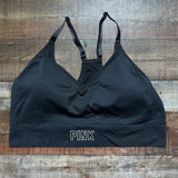PINK Active Black Padded Sports Bra- Size L