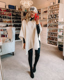 Barefoot Dreams Cozy Chic Cream with Side Buttons Fuzzy Poncho- Size OS (see notes - Sold Out Online!))