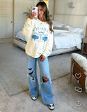 Comfort Wash Ivory Wyoming Sweatshirt- Size M