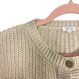 The Simple Folk Beige Button Cardigan Sweater-Size 6-7Y (see notes, we have matching girl's sweater)