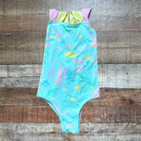 The Beaufort Bonnet Company Green Floral One Piece- Size 4T