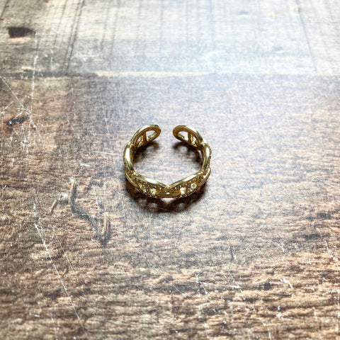 Gold Adjustable Ring- Size 6/7
