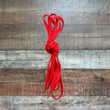 Pre-Owned Nike Air Force 1 White Lipstick Kiss Design Sneakers with Red and Pink Laces- Size 6Y (see notes)