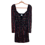 SAYLOR Black Multi Color Sequins Front Tie Dress NWT- Size S